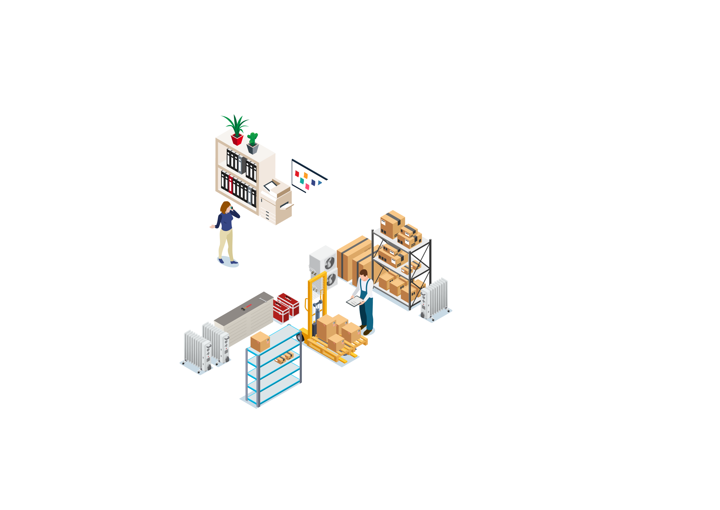 Layer Grafik, Layer: Büro und Lager